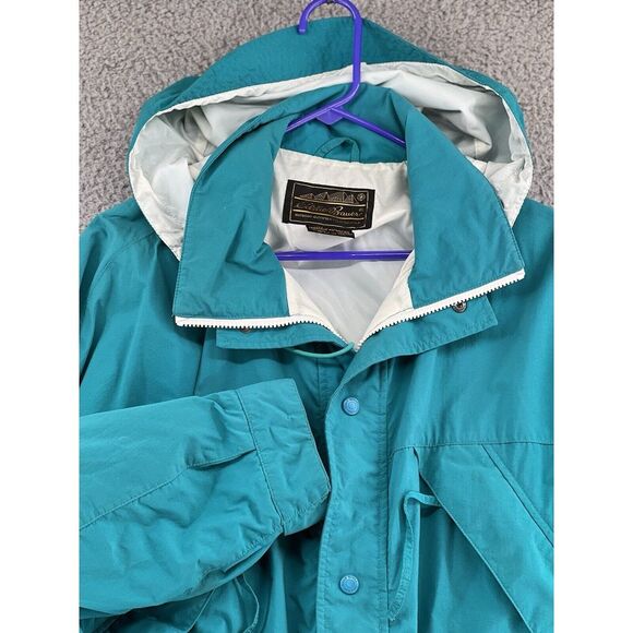Eddie Bauer Other - Vintage 90s‎ Eddie Bauer Nylon Full Zip Hoodie Windbreaker Rain Jacket Men Small